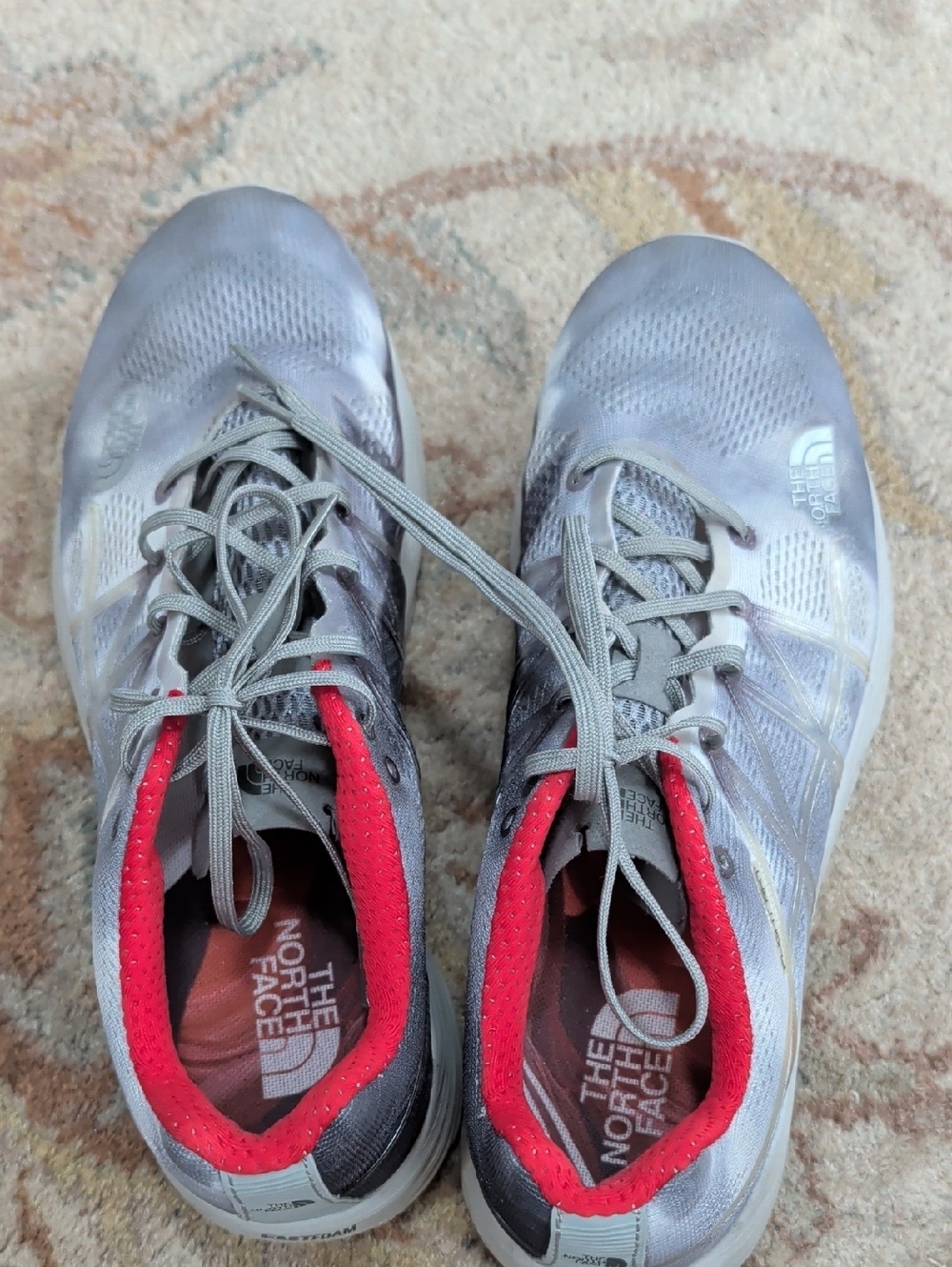 The North Face Flight RKT Men’s Gray/Red Trail Running Shoes - Picture 7 of 8